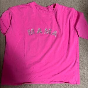 Pink "MAMA" Rhinestone T-Shirt